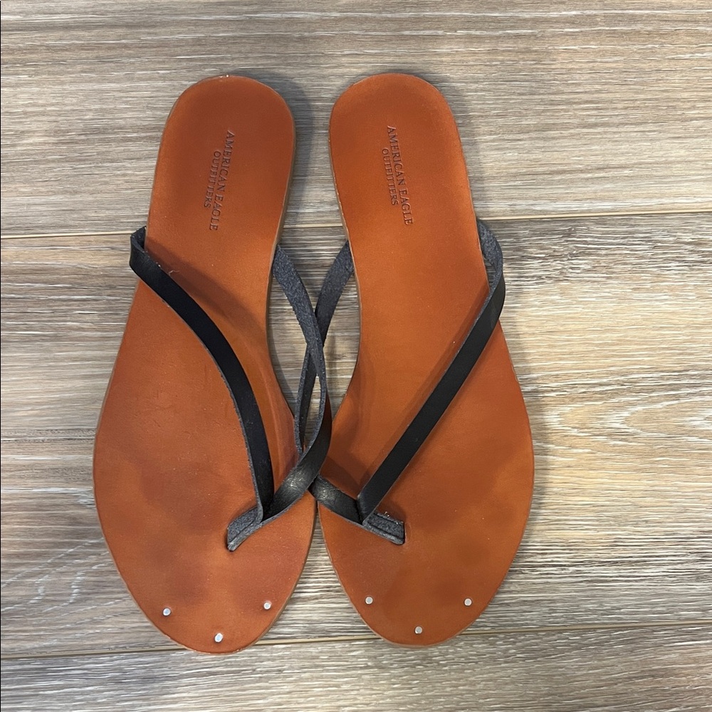 American Eagle Outfitters Black and Brown Sandals